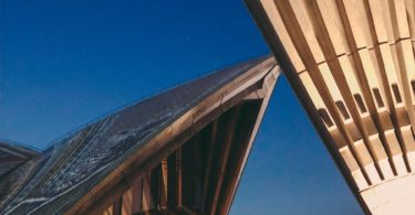 an architectural building under the blue sky Sydney Australia
