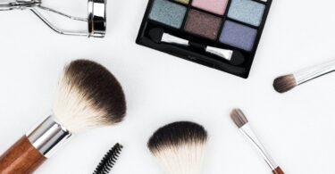 black make up palette and brush set