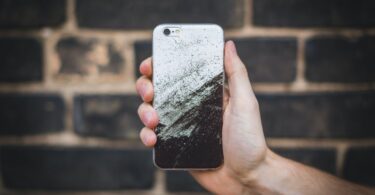 black and grey phone case